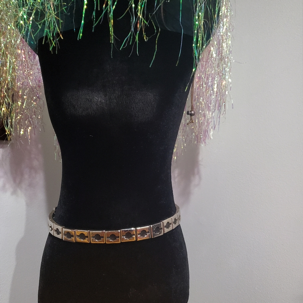 Leather and chrome Harley Davidson belt